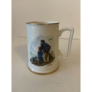 Norman Rockwell Mug 1984 'Looking Out To Sea' The Seafarer's Tankard Collection